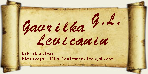Gavrilka Levičanin vizit kartica